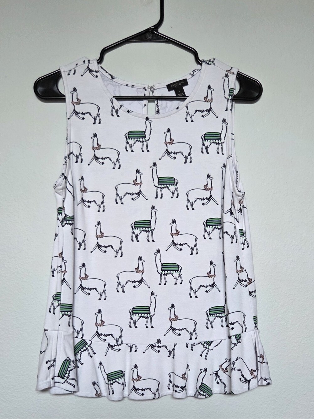Alpaca/llama Loft Ruffle Hem Tank Top